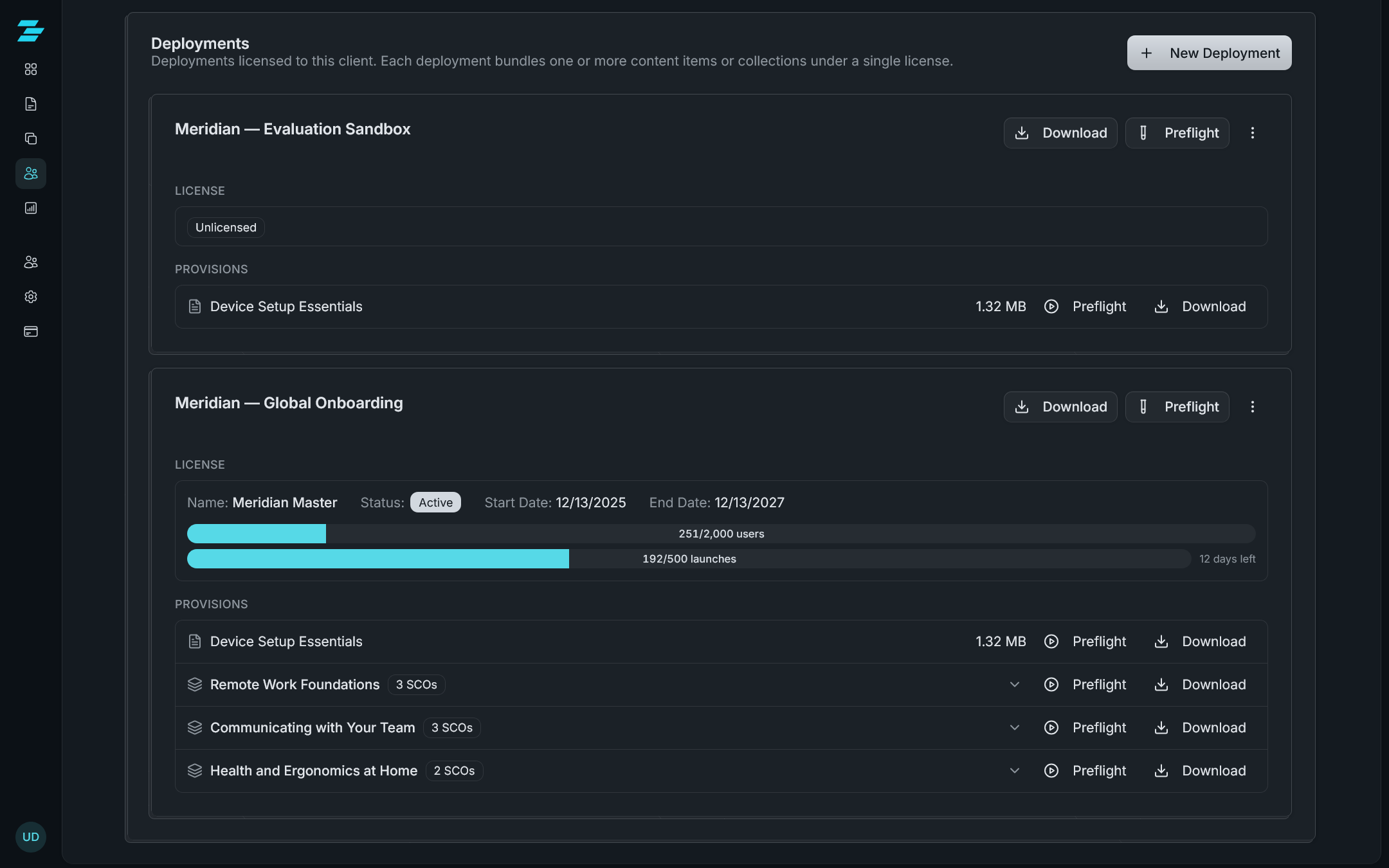 Scoblade deployment endpoints